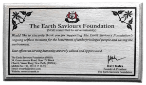earth saviour foundation souvenir, personality receiving awards